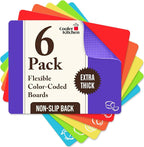 Extra Thick Flexible Plastic Cutting Board Mats, BPA Free, Non-Slip Waffle Back by CoolerKitchen