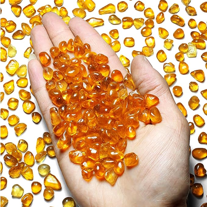 Glass Stones, 1Lb/460g Irregular Sea Glass Pebbles Non-Toxic Artificial Crystal - Image 5