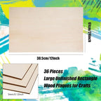 AWIZOM 36 Pack Basswood Sheets for Crafts 12 x 24 x 1/8 Inch- 3mm Thick Plywood - Image 2
