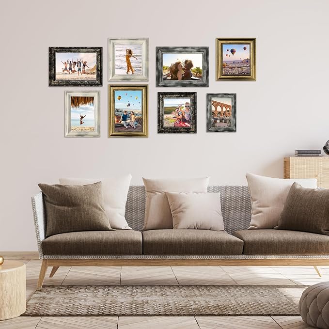 4×6 Picture Frame Set of 4, Vintage Photo Frame, Rustic Retro Picture Frame - Image 6