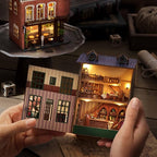 DIY Miniature House Kit, CUTEROOM Wooden Dollhouse Kit Mini House Making Kit - Image 4