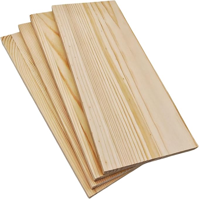 4PCS Rectangle Wood Boards Unfinished Wood Blocks by Anktily