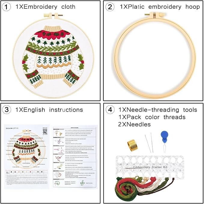 Crafmanoe Christmas Embroidery Kits - Image 6
