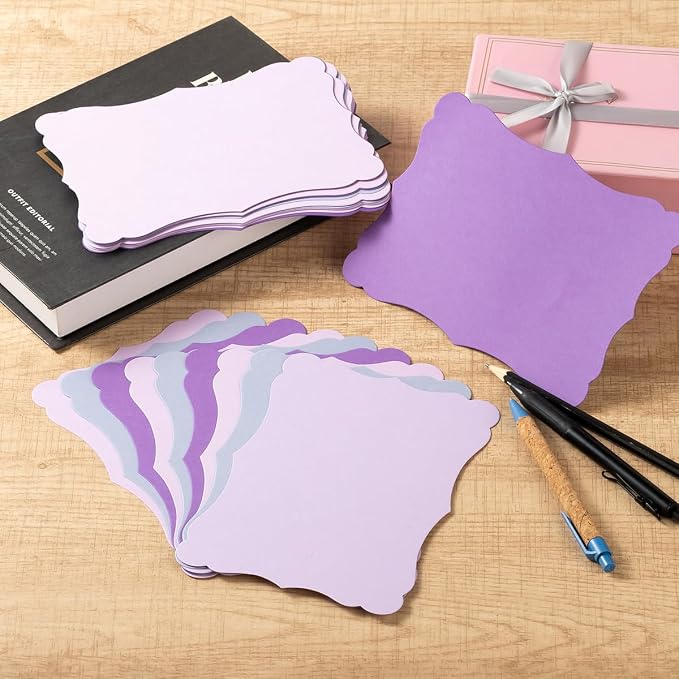 50 Pack Blank Kraft Greeting Cards, 5 Colors, 4x6IN | Thick Cardstock Paper - Image 4