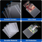 Card Sleeves Hard Plastic, Arjiekwei 3"X 4" Baseball Cards Protectors Plastic - Image 2