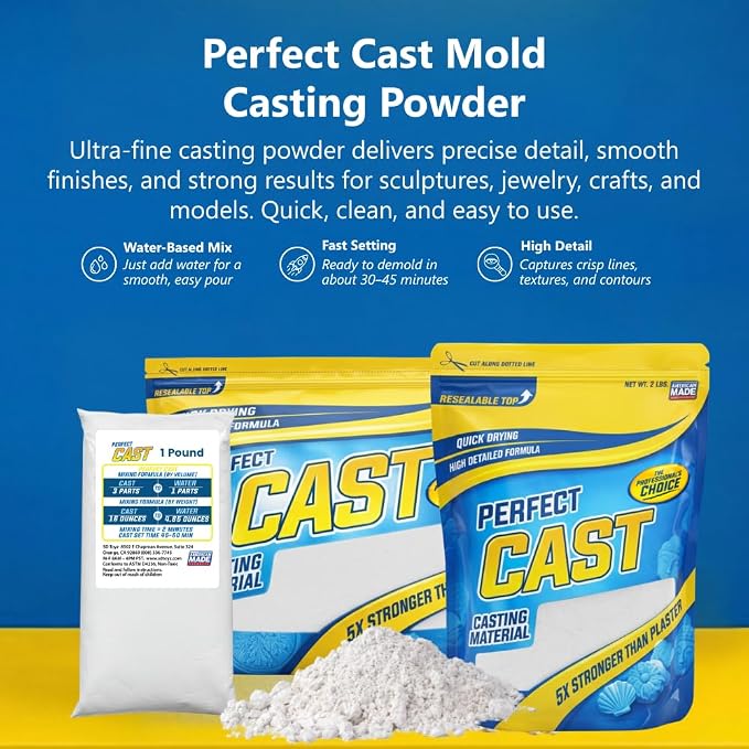 Perfect Cast Mold Casting Powder, Fast-Curing, Water-Based Material - Image 2