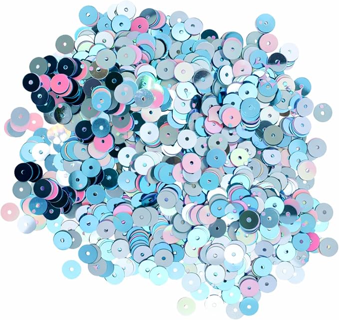 Mandala Crafts 6mm Flat Round Pastel Sequins - Image 2