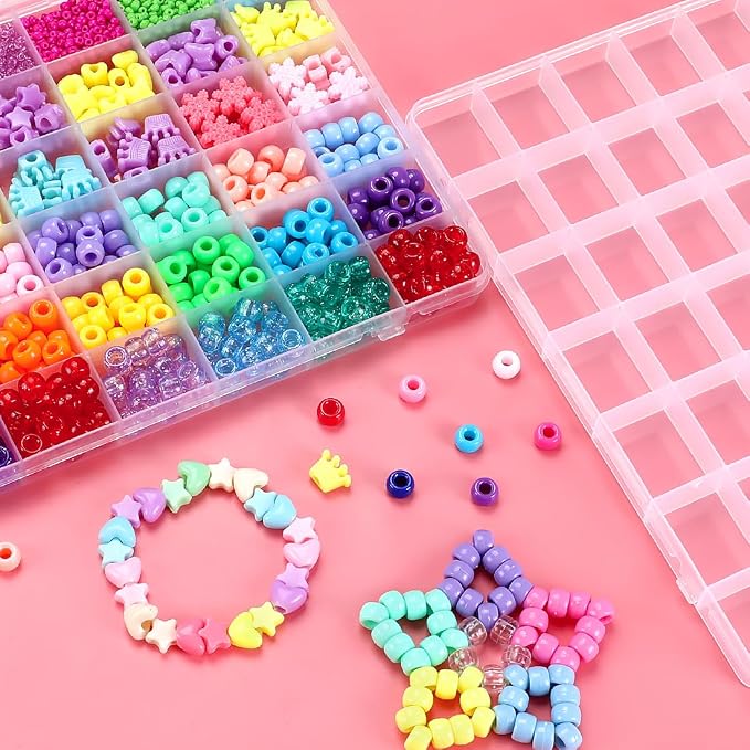 IOOLEEM 42 Grids Plastic Bead Organizer Box, Organizer Container Storage Box - Image 4