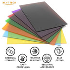 7 Pieces & 7 Colors 8" x 12" x 0.118" Transparent Colored Cast Acrylic Sheets - Image 6