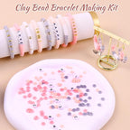 Wuollgess 3500 PCS Pink Gray Clay Beads - Image 2