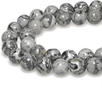 MJDCB AAA Natural Map Stone Beads Gray Picasso Stone Beads by MJDCB