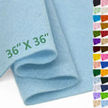 Baby Blue Felt Fabric 36" X 36", 1.6mm Thick Soft and Durable Flexible Craft by FANOMMI