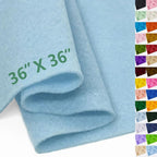 Baby Blue Felt Fabric 36" X 36", 1.6mm Thick Soft and Durable Flexible Craft by FANOMMI