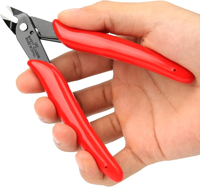 Small Wire Cutters 2-Pack Diagonal Flush Cutters 5" Red | - Image 5