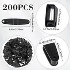 OIIKI 200Pcs Plastic Keychain Clips, Keys Rings, Jewelry Making Crafts - Image 2