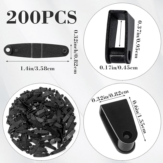 OIIKI 200Pcs Plastic Keychain Clips, Keys Rings, Jewelry Making Crafts - Image 2