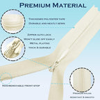 ANPURZII 10PCS #3 7 Inch Beige Invisible Zippers - Image 3