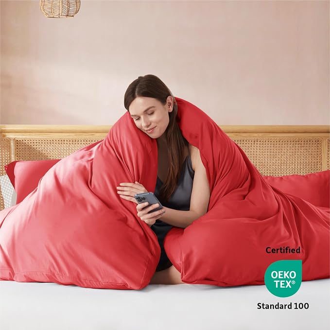 Nestl Red Duvet Cover King Size - Image 3