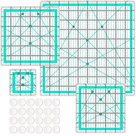 Quilting Rulers, 4 Square Ruler Quilting Templates by HUIFARI