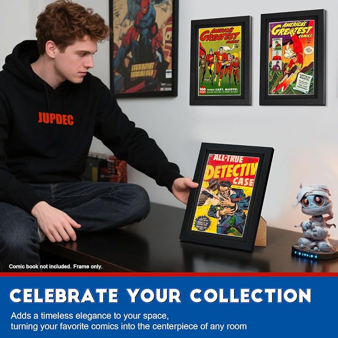 JupDec Comic Book Frame, Premium Wood Display Case - Image 7