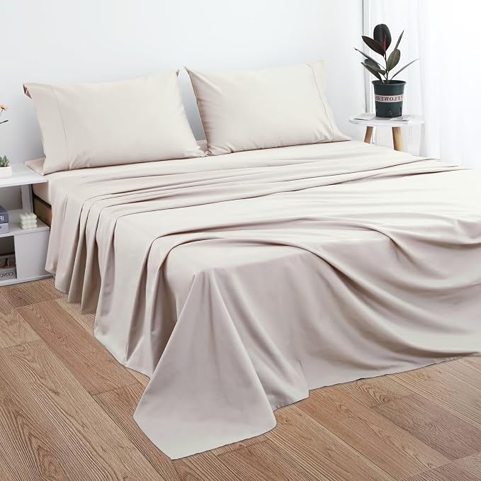 2-Pack Cotton Full Flat Sheet Only, 600 Thread Count 100% Egyptian Cotton Top - Image 5