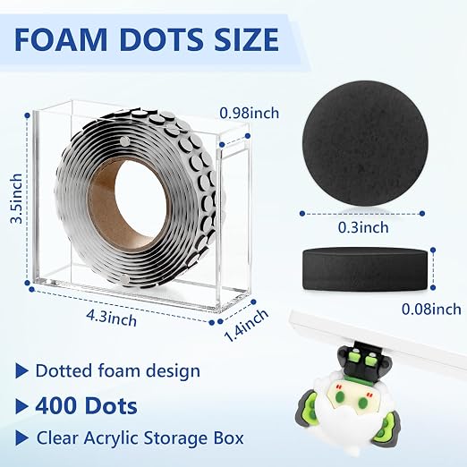 400 PCS 2mm Double Sided Foam Dots - Image 2