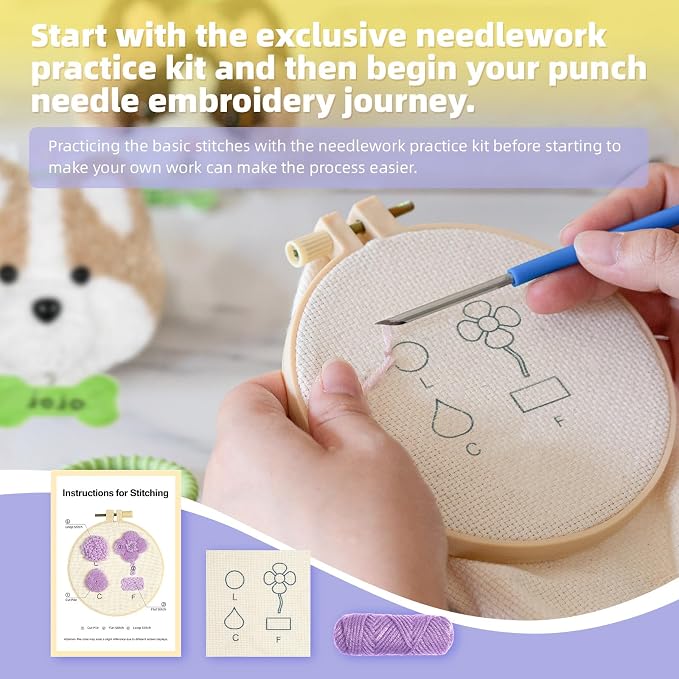 Punch Needle kit-4, Embroidery kit - Image 5
