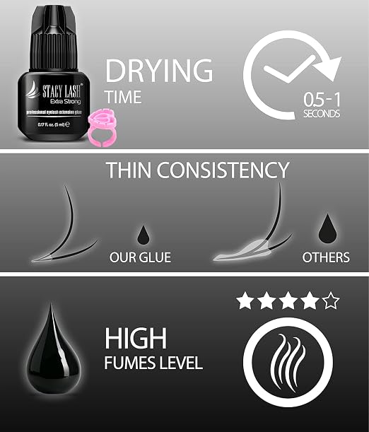 STACY LASH Extra Strong Eyelash Extension Glue / 0.5-1 Sec Dry/Retention – 8 - Image 5