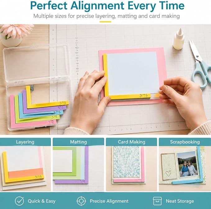 7pcs Paper Crafting Alignment Guides - Image 2