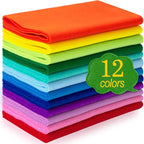 XSEINO 12 Rolls 8"x35" 1.4mm Thick Soft Felt Fabric Sheet 12 Assorted Gradient by XSEINOiscreating%EF%BC%81