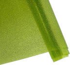 ONEART | Yellow Green Transparent Glitter Vinyl Roll, 0.7 mm Solid Clear PVC - Image 2