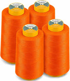 AK TRADING CO. 4-Pack NEON Orange All Purpose Sewing Thread Cones of High by Fabrics%7CEventDecor%7CCrafts%7CUpholsteryFoam