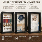 4 Pack 8x10Shadow Box Frame Set, Deep Wood Display Case - Image 7