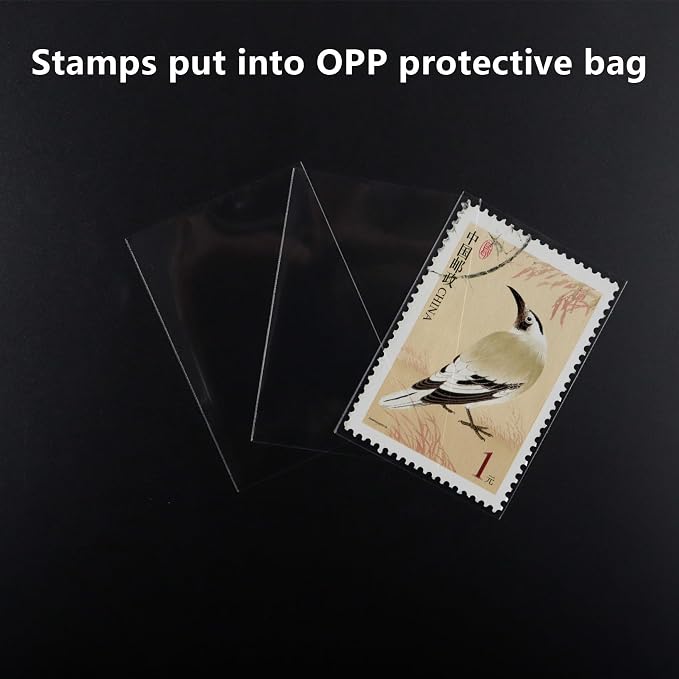 Klmnop OPP Stamp Protection Bags in 8 Models, Total 800 Stamp Sleeves - Image 4