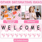 Pink Checkered Bulletin Board Paper Roll Retro Pastel Pink Bulletin Board - Image 5