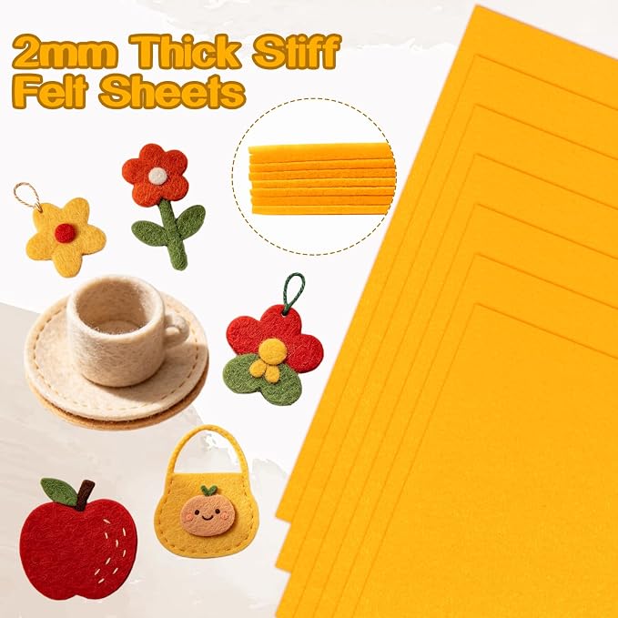 Luomorgo 8 Pcs 8 x 12 Inch Stiff Felt, 2mm Thick, - Image 2