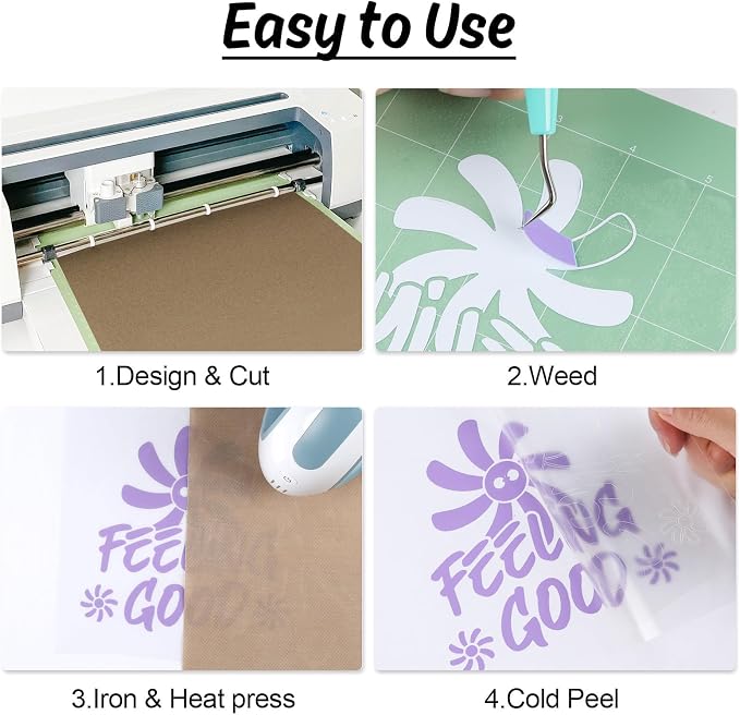 HTVRONT HTV Vinyl Rolls Heat Transfer Vinyl - Image 4
