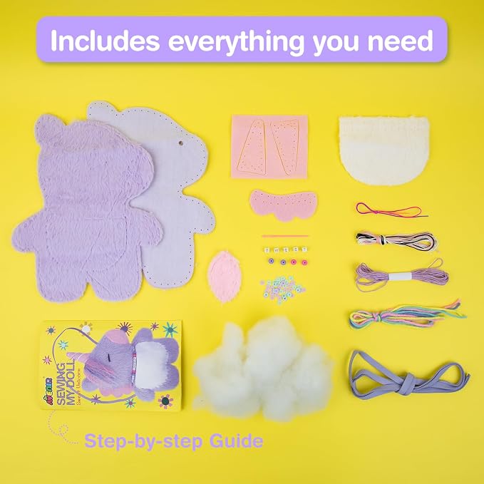 Avenir My First Sewing Kit for Kids Ages 6-8 | Learn to Sew Stuffed Animal - Image 2