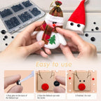 TOAOB 500pcs Round Black Plastic Doll Eyes 4mm 5mm 6mm 8mm 10mm Flatback - Image 4