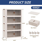 SAILUN 127Gal/508Qt Extra Large Stackable Storage Bins Folding Collapsible - Image 6
