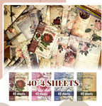 160Pcs Vintage Scrapbook Supplies Set, 4 Styles of Scrapbook Paper - Image 9