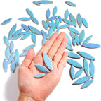 Yoption Petal Mosaic Tiles for Crafts, 200g Flower Leaf Ceramic Tiles Pieces - Image 3