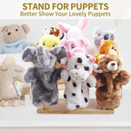 Wooden Puppet Stand, Education Wooden Puppet Tree Store and Display Doll Holder - Image 6
