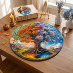 300 Pieces Wooden Puzzles Adults, Seasonal Tree of Life Wooden Puzzles - Image 8