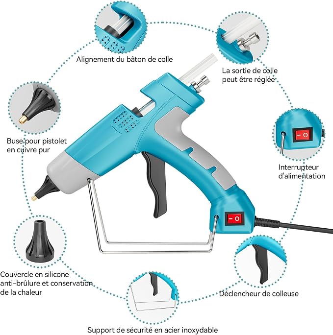 100W Hot Glue Gun Full Size Set - Image 2
