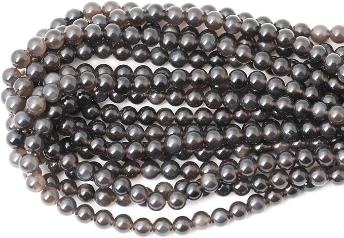 45PCS 8mm Natural Ice Obsidian Gemstone Round Loose Beads Crystal Energy Stone - Image 3