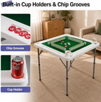 Byliable 34.6" Folding Mahjong Table, Portable Game Table - Image 5