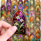 50PCS Transparent Stained Glass Stickers, Waterproof PET Cathedral Window Decals - Image 3