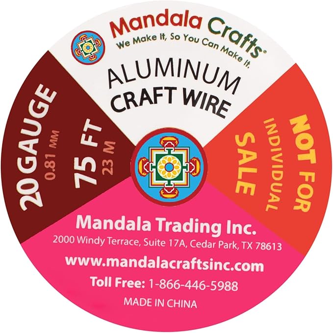 Mandala Crafts 20 Gauge Silver Tone Combo Anodized Aluminum Craft Wire | 450 FT - Image 3
