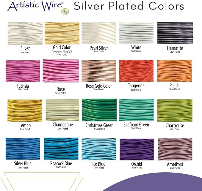 Artistic Wire, 28 Gauge Silver Plated Tarnish Resistant Colored Copper Craft - Image 5